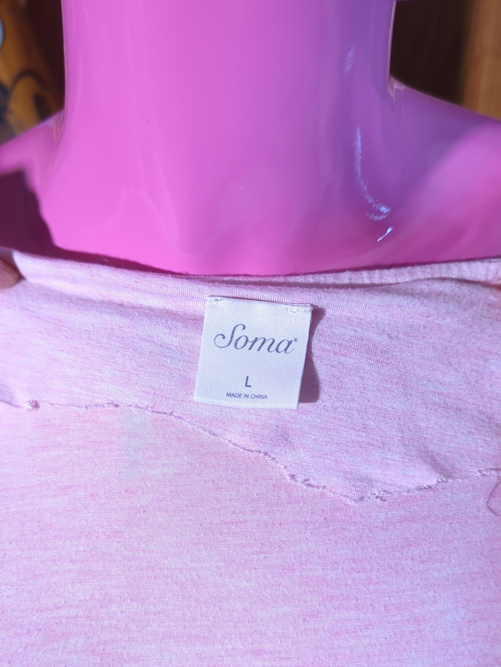 Soma Soft Heather Pink Top
